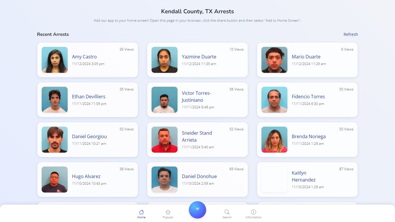 Kendall County, TX Arrests - Public Jail Records