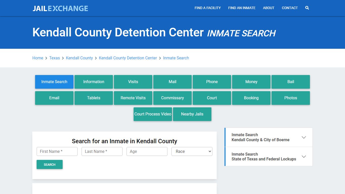 Kendall County Detention Center Inmate Search - Jail Exchange